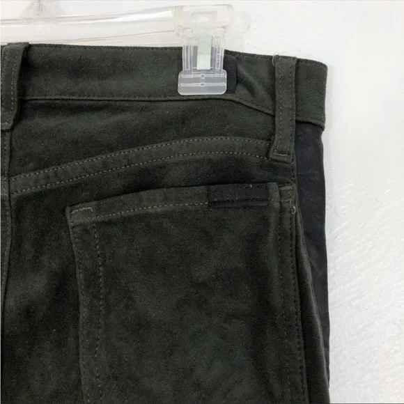 7 for all mankind faux leather & suede jegging pants - Picture 7 of 9